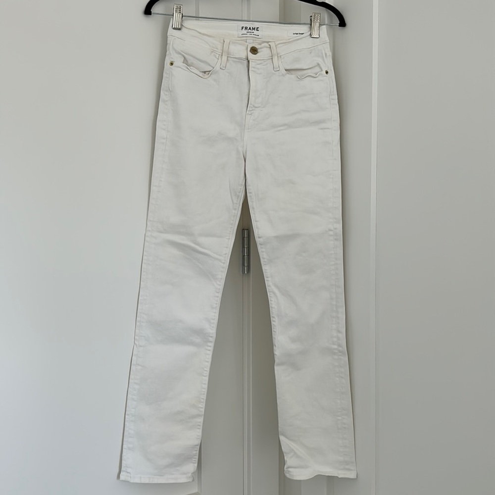 Frame Denim size 27 ‘Le High Straight’ in white